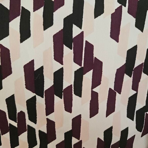 Calvin Klein abstract button-up tie neck sleeveless black blouse Plus Size 2x - Picture 5 of 8